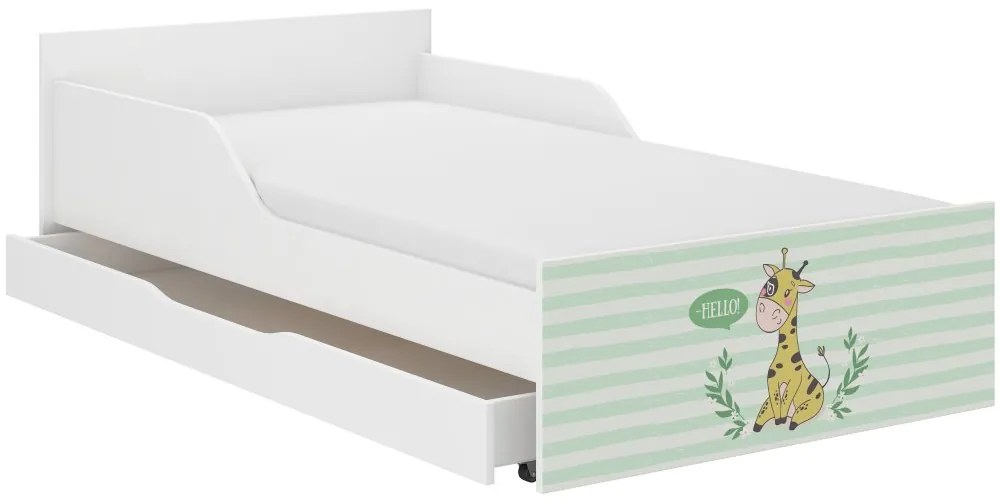 Pătuţ modern 180 x 90 cm cu girafa