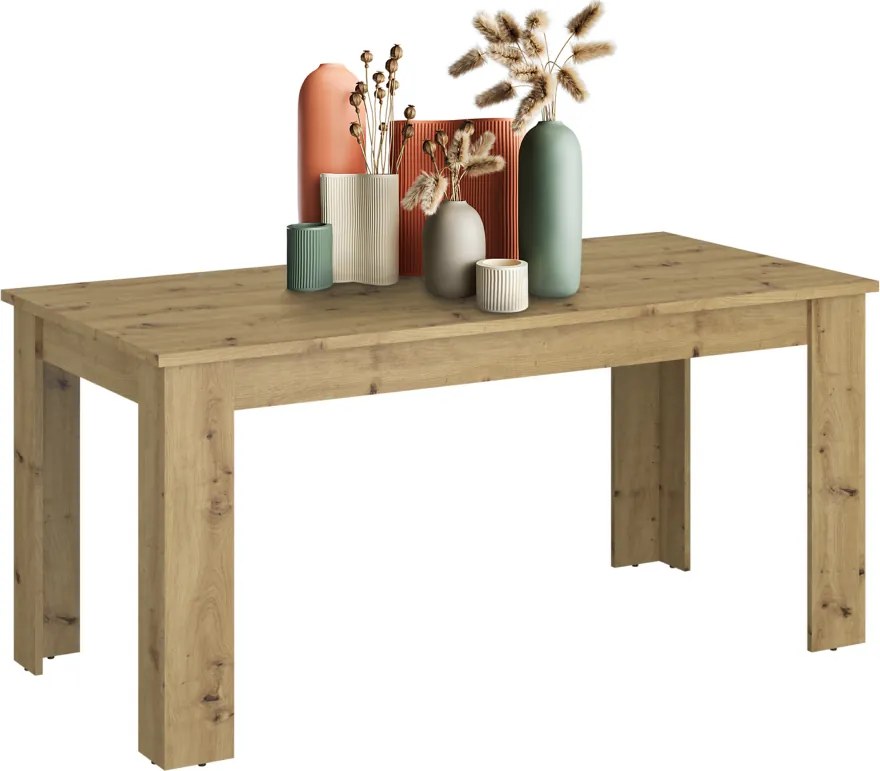 Masă dining extensibilă, stejar Artisan, 160-210x90 cm, AIRON