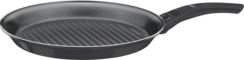 Tigaie grill ZILAN ZLN2126 - 28cm, aluminiu, interior PTFE/teflon, maner ebonita, neagra