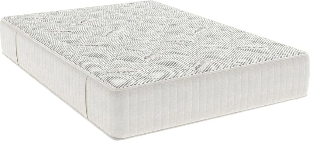 Saltea cu Spuma Memorie SilverCare, Grosime 24 cm, Husă cu Ioni de Argint, cu Mânere, Fermitate Medie - 200x200