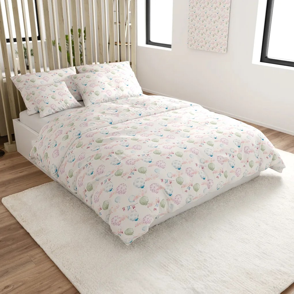 Lenjerie de pat din bumbac BALUNEA albă Dimensiune lenjerie de pat: 70 x 90 cm | 140 x 200 cm