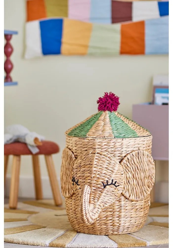 Coș de jucării pentru copii în culoare naturală din zambilă de apă ø 35x50 cm Bobo – Bloomingville Mini