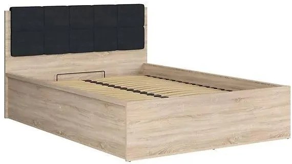 Tăblie tapițată pentru pat Tetrix 15 (negru . 1098498