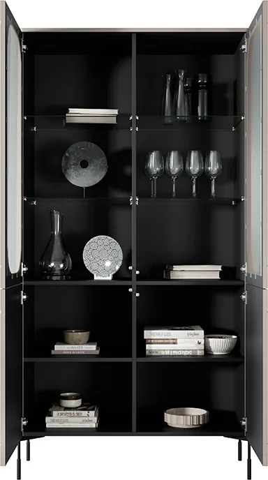 Vitrină Sonatia 100 cm pentru living - cașmir