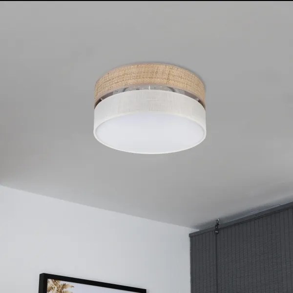 Plafonieră LED SIRJA BOHO LED/20W/230V, Ø 35 cm, bej/crem