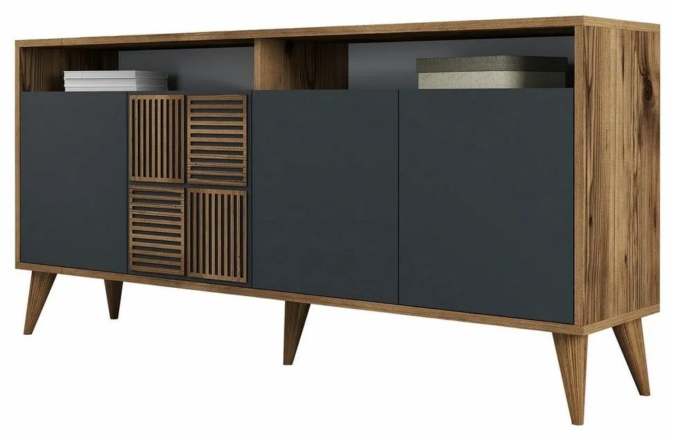 Dulap Milan Walnut and Anthracite