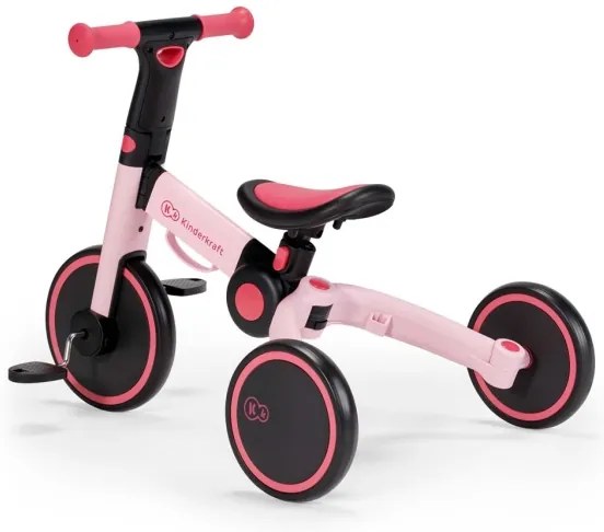 KINDERKRAFT - Bicicletă 3în1 4TRIKE pentru copii, roz