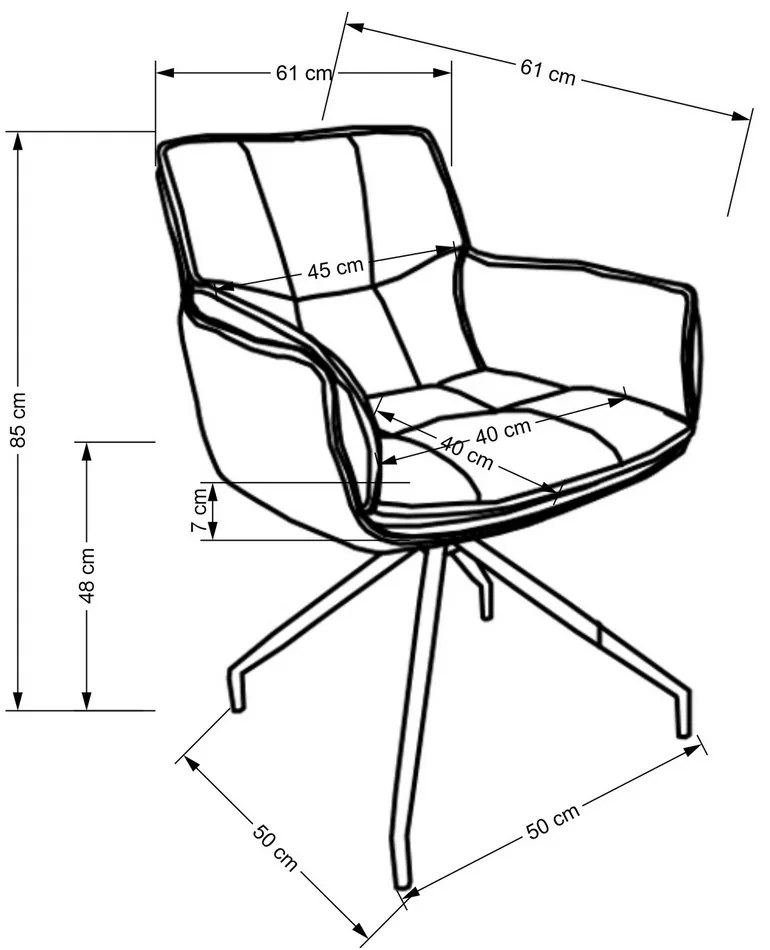 Scaun de bucaterie Ormond, maro