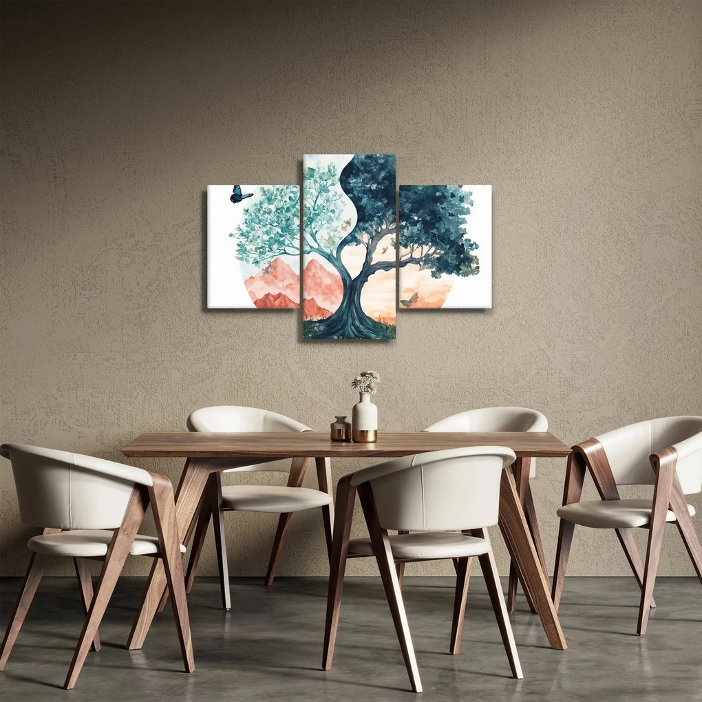 Tablou – Arbore acvarelă plin de viață (90x60 cm)