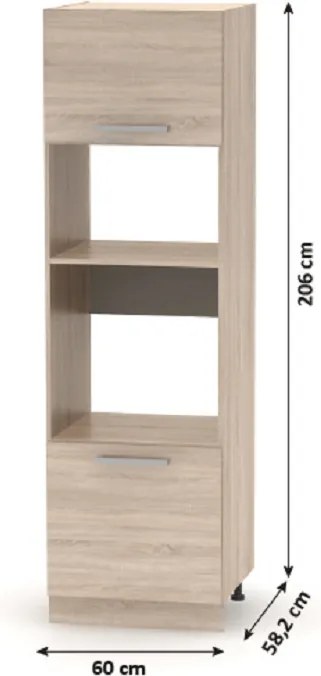 Dulap încorporabil, stejar sonoma, NOVA PLUS NOPL-084-00