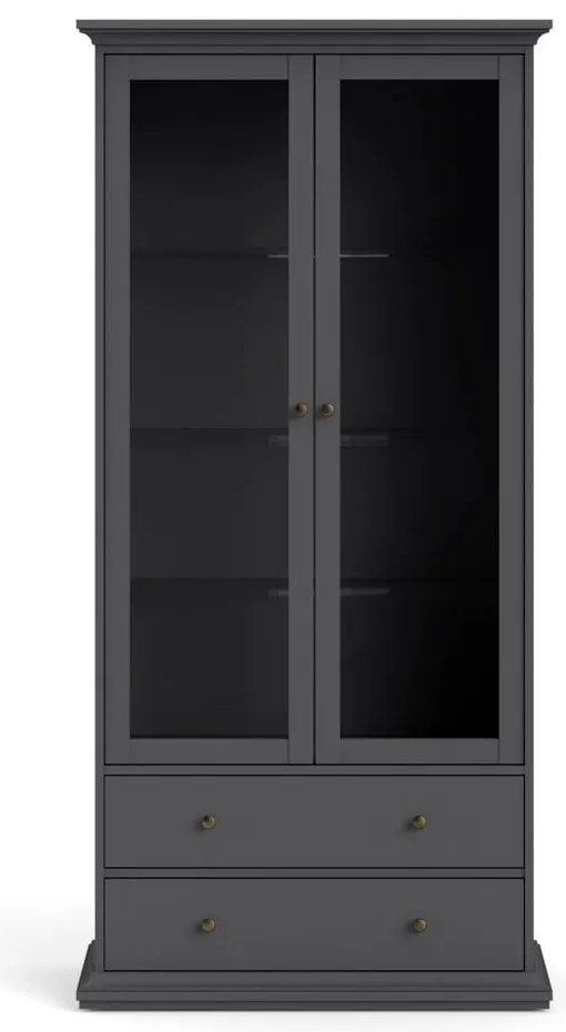 Vitrină gri 96x201 cm Paris – Tvilum
