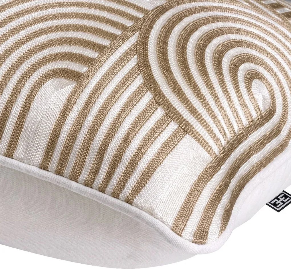 Perna decorativa design LUX Abacas bej, alb