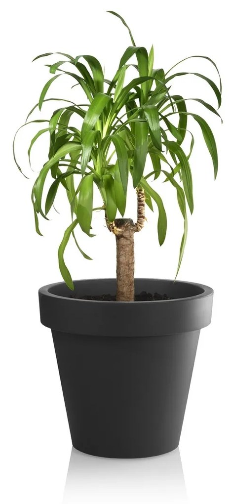 Jardinieră Gardenico Metro Twist 'n' Roll, antracit, 29 x 26,5 cm, 29 cm