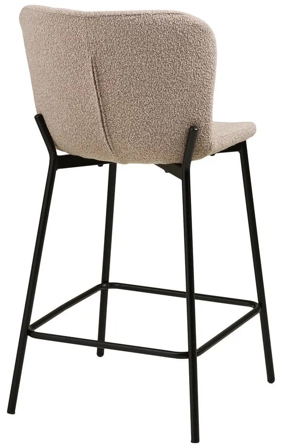 Scaun de bar bej tapițat (înălțime șezut 65 cm) Maceda – House Nordic