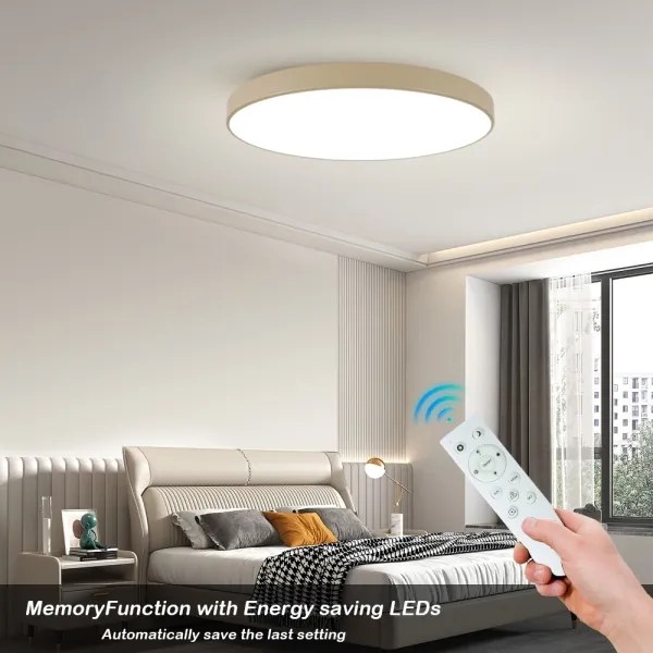 Brilagi-LED Lampă LED dimabilă POOL SMART, 128W, 230V, 100 cm, bej, Wi-Fi Tuya + telecomandă