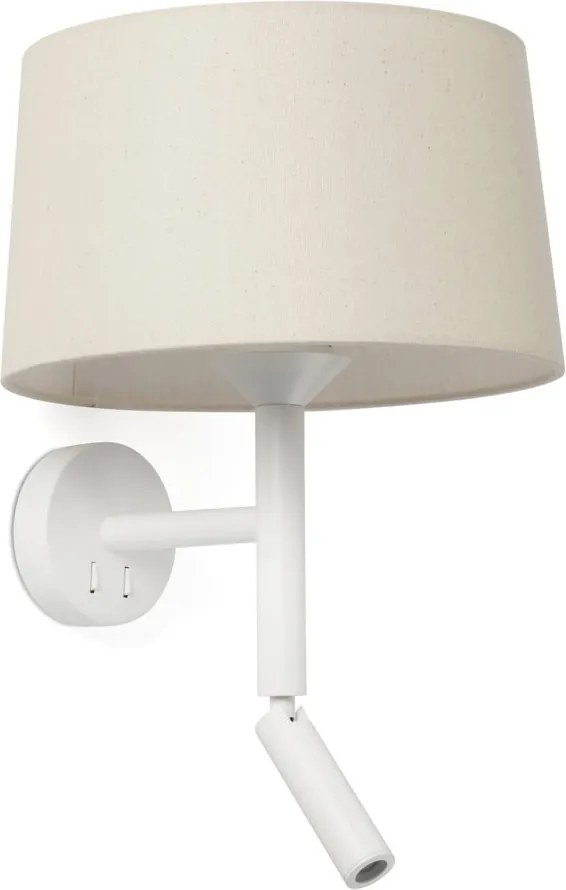 Aplica de perete cu reader LED WINDSOR alb