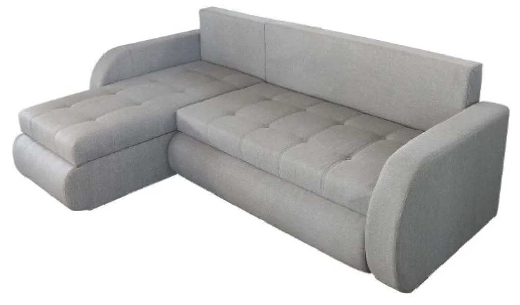 Coltar extensibil reversibil Siena Lux Grey 243x141x81 cm cu lada de depozitare