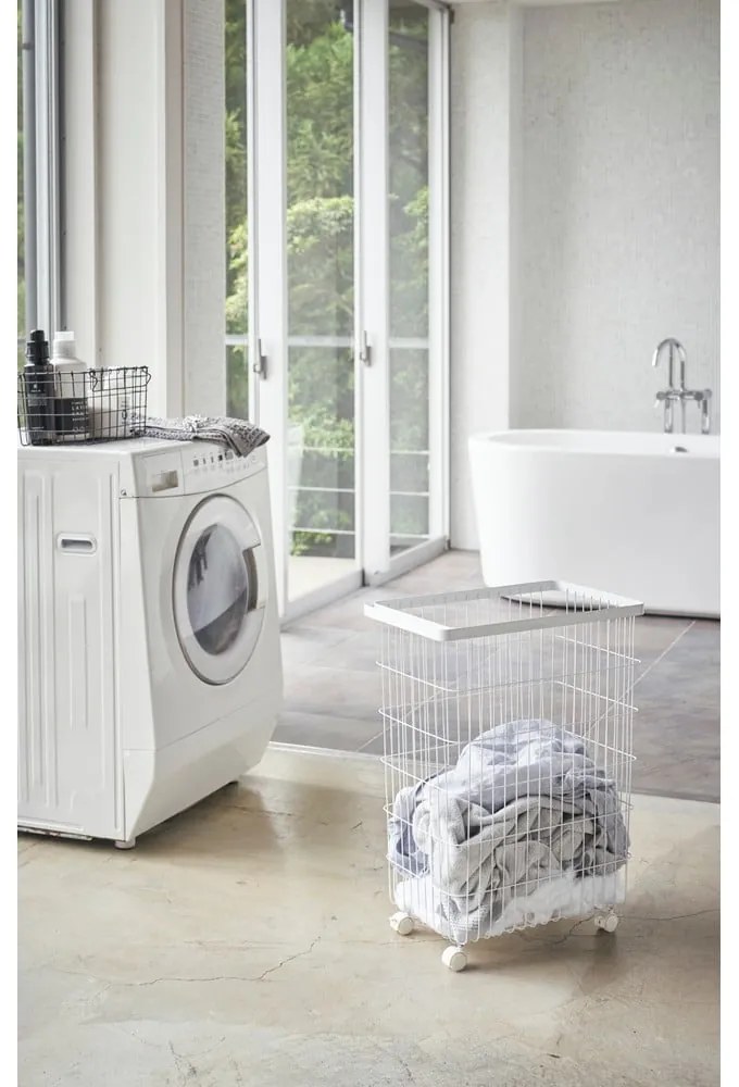 Coș de rufe alb din metal 55 l Tower – YAMAZAKI