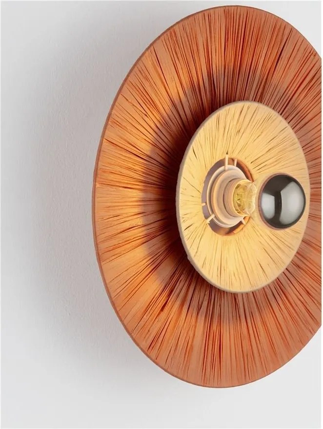 Aplica de perete cu design texturat Nora caramiziu/ natur
