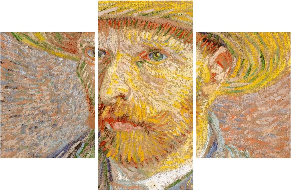 Tablou - Vincent van Gogh, Self-Portrait with a Straw Hat (The Potato Peeler), reproducere (90x60 cm)