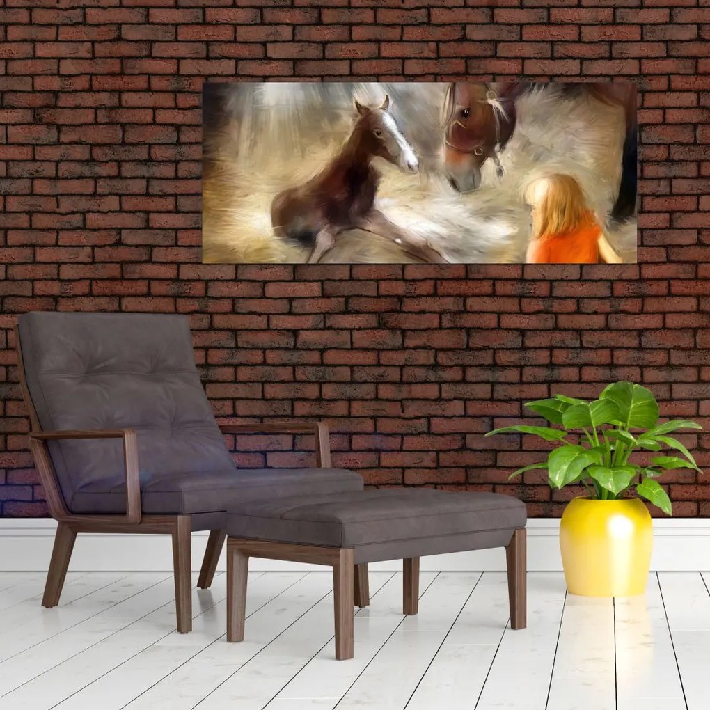 Tablou - Bine ai venit, căluțul mic (120x50 cm)