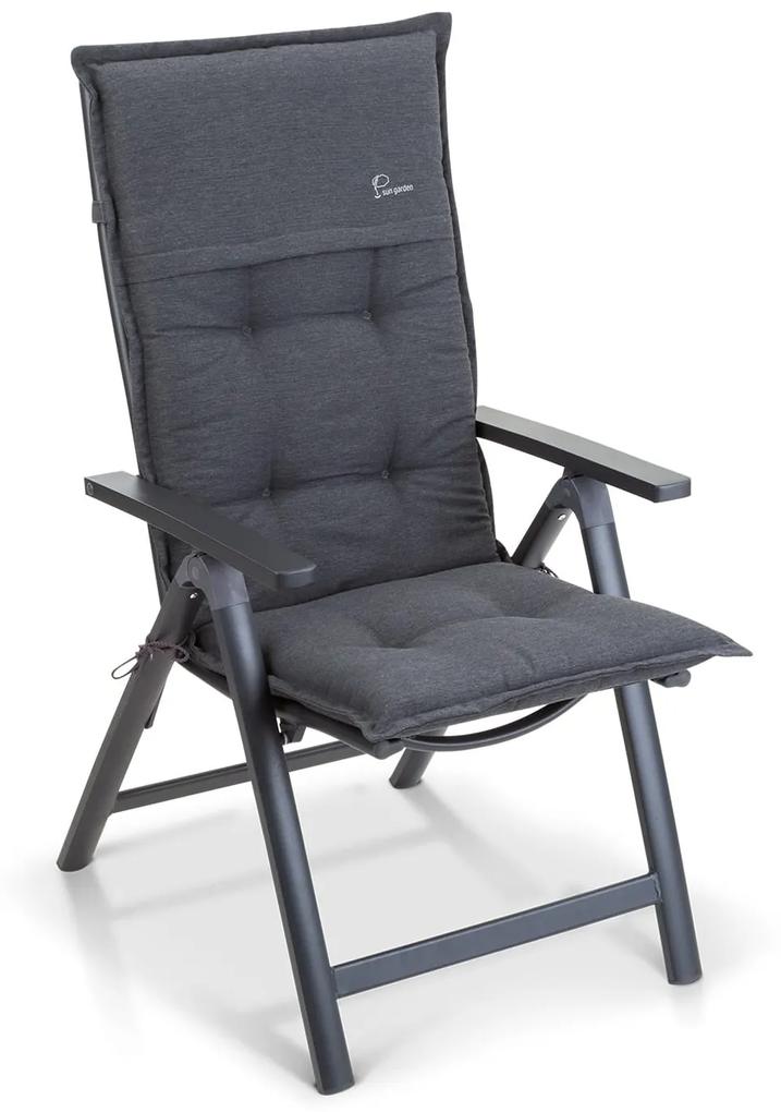 Coburg, pernă, pernă pentru fotoliu, spătar înalt, pernă scaun de grădină, poliester, 53 × 117 × 9 cm, 4 x pernă bancă