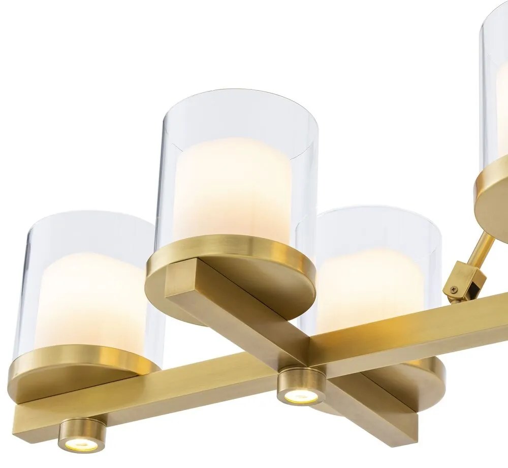 Lustra suspendata cu telecomanda design LUX Donovan, alama antica 115300 HZ