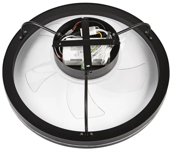 Plafonieră LED cu ventilator FARGO LED/37W/230V negru + telecomandă
