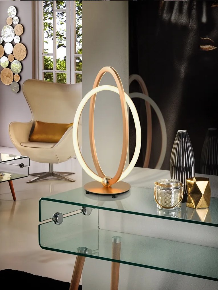 Veioza / Lampa de masa LED design ultra-modern Ocellis auriu roze SV-814140