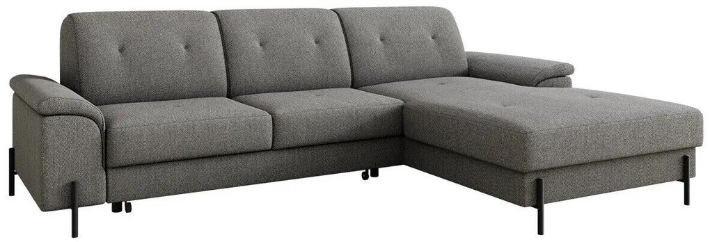 Colțar Comfivo 133Cutie de pat, 268x185x90cm, 120 kg, Picioare: Plastic, Metal