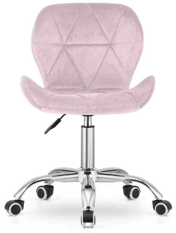 OFERTA Scaun de birou roz pudra AVOLA VELVET clasa II