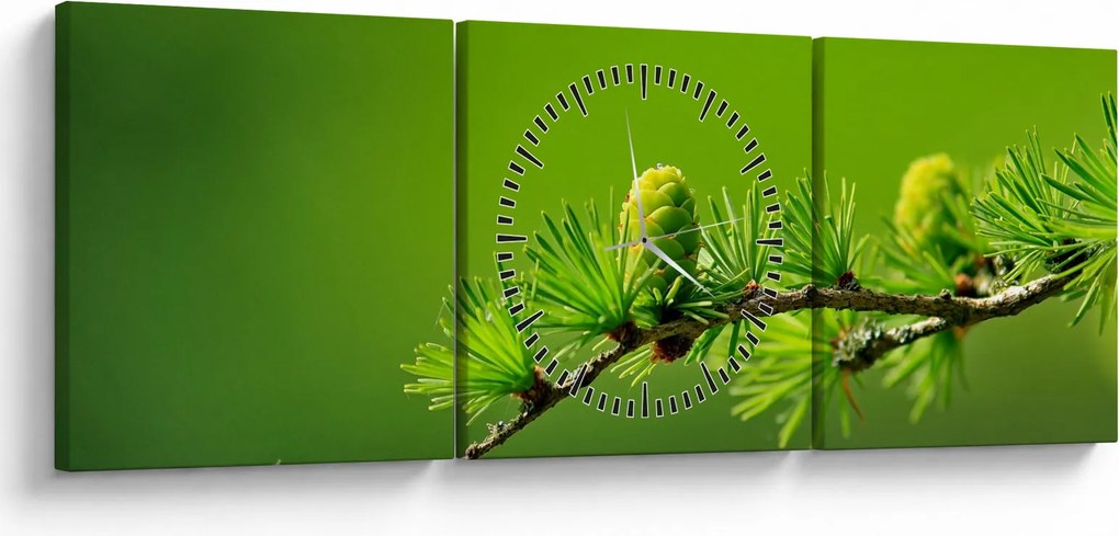 Tablou con verde (cu ceas) (90x30 cm)
