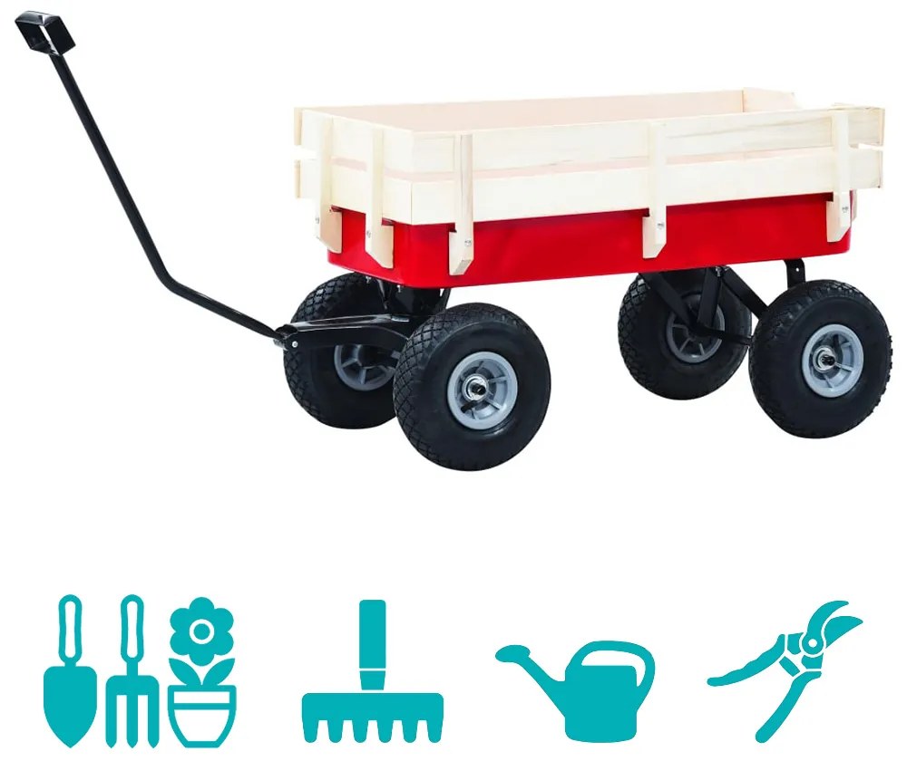 Carucior metalic de gradina-capacitate de incarcare 150 kg