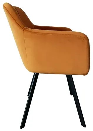Fotoliu, material de catifea muştar/negru, ZERON NEW