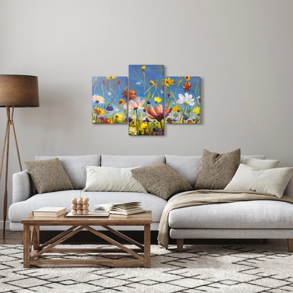 Tablou cu luncă înflorită (90x60 cm)