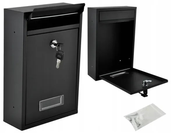 Cutie poștală neagră 21,7x32 cm