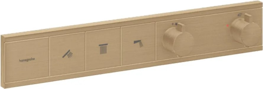 Baterie cada-dus incastrata Hansgrohe RainSelect termostatata bronz periat 3 functii