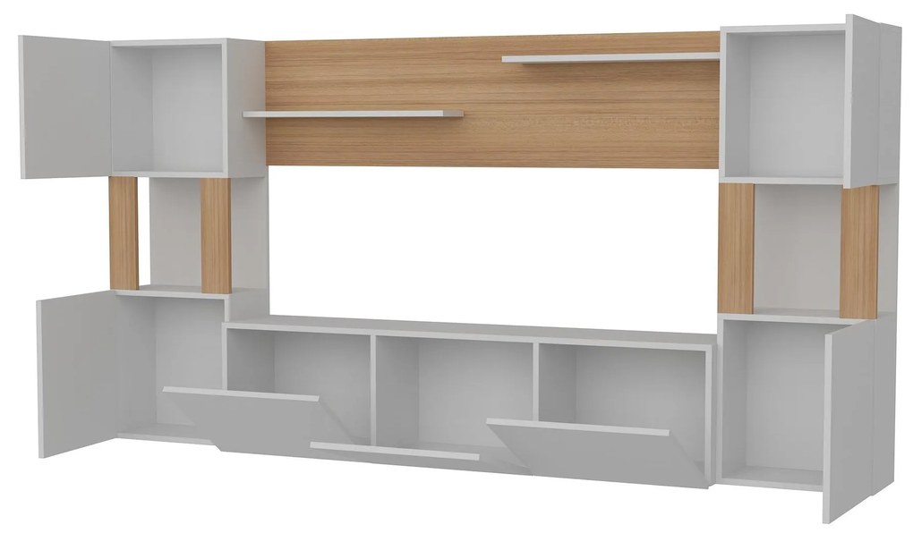 Mobilier living Loreena (Alb + teak) . 1102294