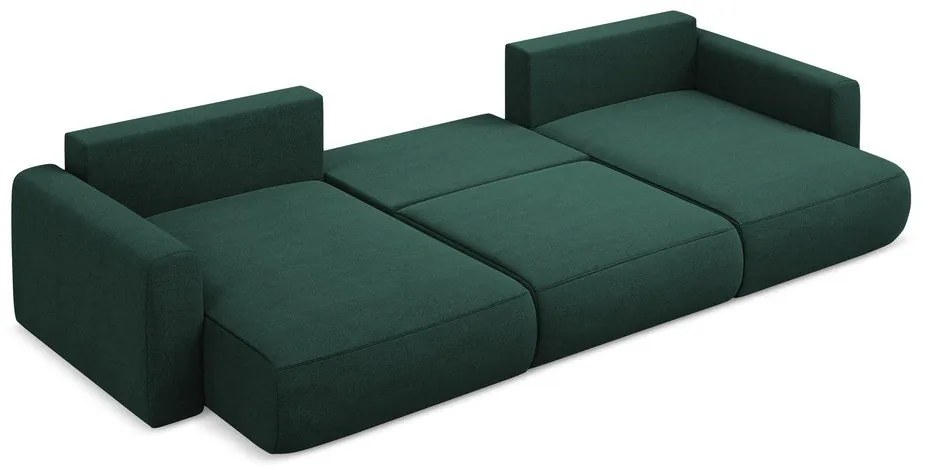 Colțar verde extensibil/cu spațiu de depozitare (în formă de "U") Kapua – Makamii