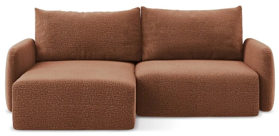 Colțar cărămiziu extensibil/cu spațiu de depozitare (cu colț pe partea stângă) Kalena – Makamii