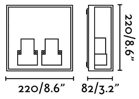 Aplica de perete pentru exterior stil clasic IP65 POMO