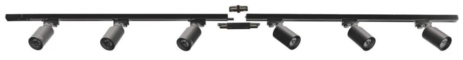 Spot în sistem de șină Zuma Line 3025 TORE 6xGU10/35W/230V negru
