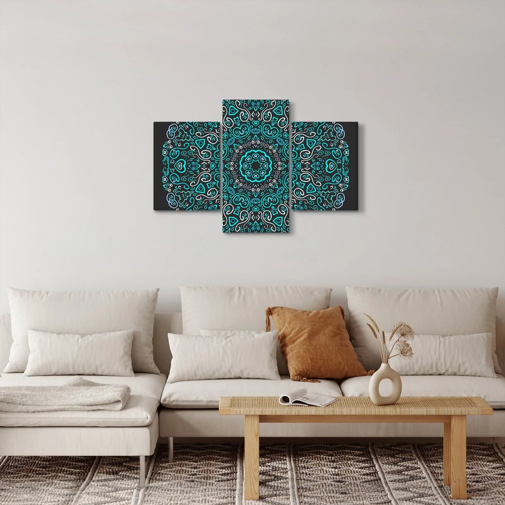 Tablou cu abstracție ornamentală (90x60 cm)