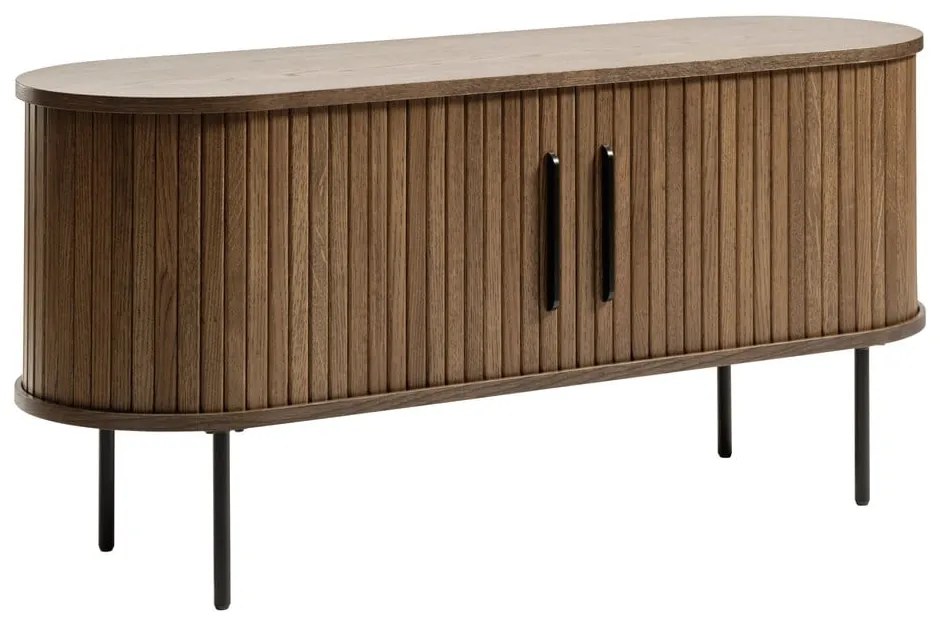 Masă TV maro cu aspect de lemn de stejar 120x56 cm Nola – Unique Furniture