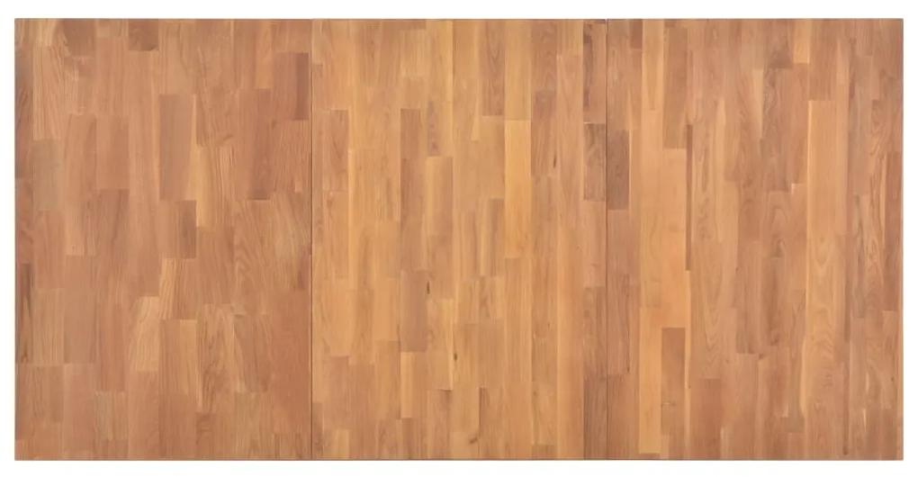 Masa de bucatarie, 180 x 90 x 74 cm, lemn masiv stejar 1, Gri, 180 x 90 x 74 cm