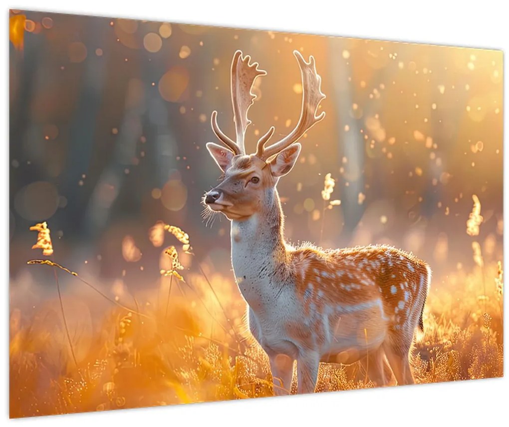 Tablou - Cerb în câmp (90x60 cm)