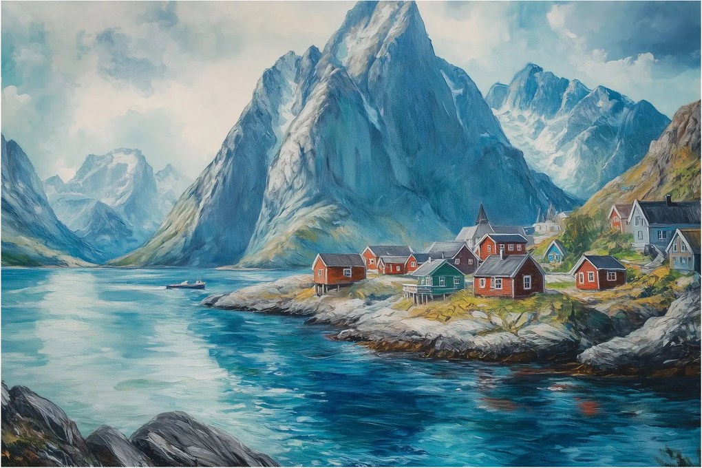 Tablou - Sat norvegian (90x60 cm)