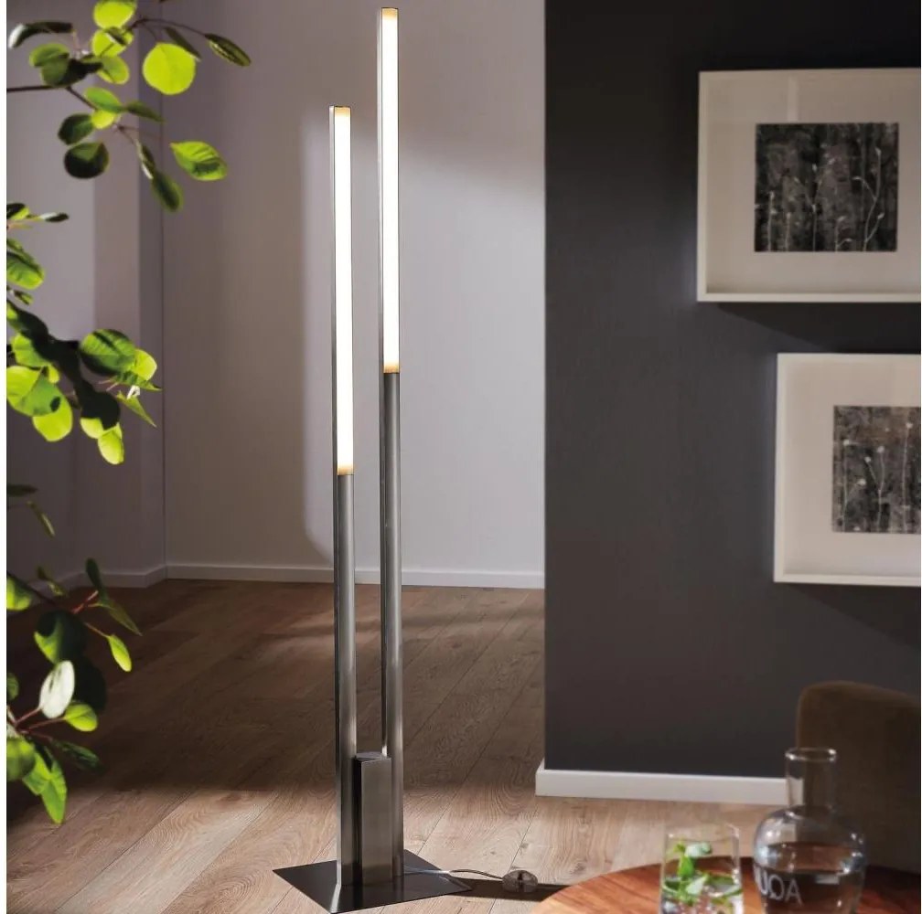 Eglo 55972 - Lampă de podea FRAIOLI-C LED RGBW dimabilă, 34W/230V, crom mat, cu telecomandă