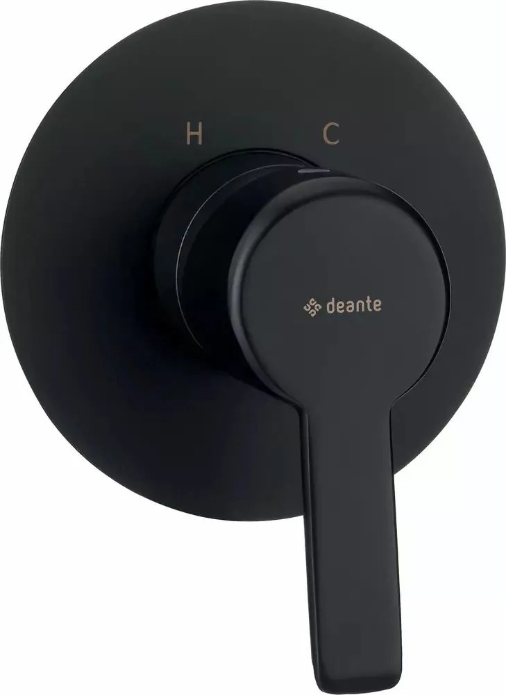 Baterie dus monocomanda incastrata Deante Arnika negru mat