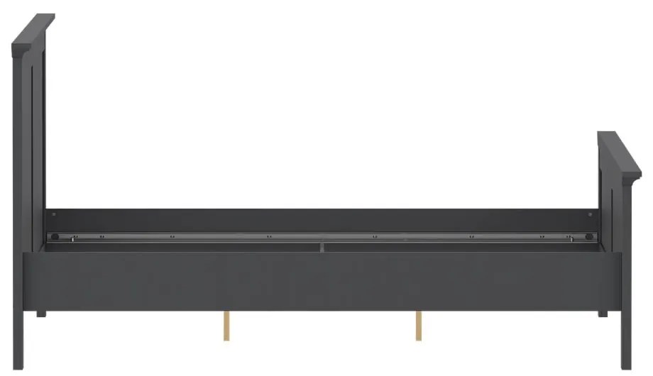 Pat matrimonial gri 160x200 cm Paris – Tvilum